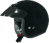 FX75 BLACK OPEN FACE 3/4 HELMET