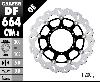 FRONT RIGHT BRAKE DISC FOR BMW F700 GS 2013-15 & F800 GS 2006-17